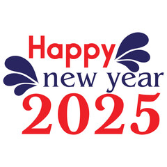Happy new year 2025 vector design 