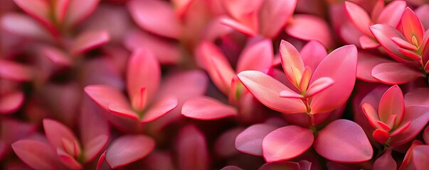 Obraz premium Micro foliage idea. Vibrant pink flowers in full bloom, showcasing nature's beauty and intricate details.