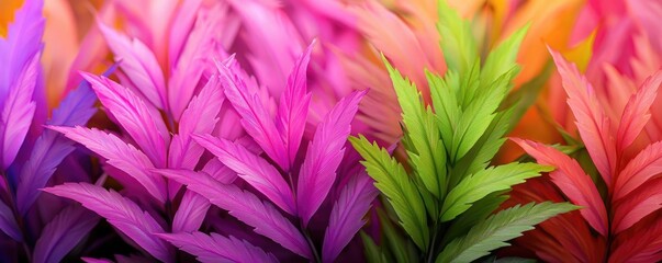 Micro foliage idea. Colorful leaves in vibrant hues creating a striking natural backdrop.