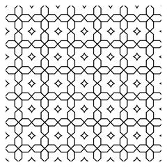 Fototapeta premium blackwork flower islamic mosaic seamlless pattern background