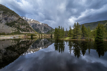 Officers Gulch Pond reflections
