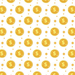 coin money seamlles pattern background