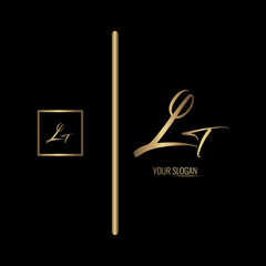 Luxury stylish LT letter vector logo design. Typography Stylish logo design.