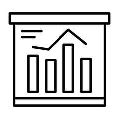 Bar chart Outline Style Icon