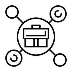 Networking Outline Style Icon