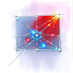 Naklejka premium A holographic interface for energy grid operators to monitor power surges, outages, and grid health dynamically.