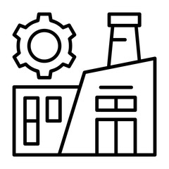 Factory Outline Style Icon