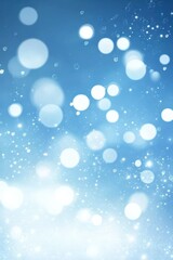 Obraz premium Light Blue Background with White Bokeh and Clouds.