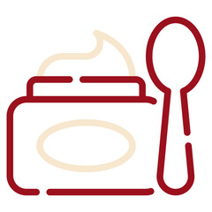 Stylized Jar with Spoon Illustration