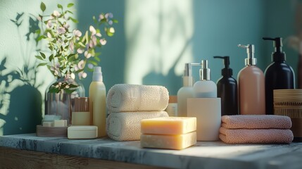 Collection of Personal Hygiene Products Arranged Neatly