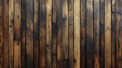 Obraz premium Dark brown vertical wood planks background texture.
