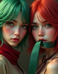 Obraz premium Elegant Woman Model and Beauty and Style in Every Pose