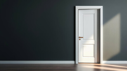 Open door leading to a bright, new world, symbolizing a fresh start