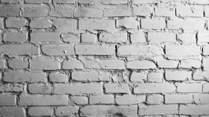 Whitewashed Brick Wall Texture: A Monochrome Architectural Background