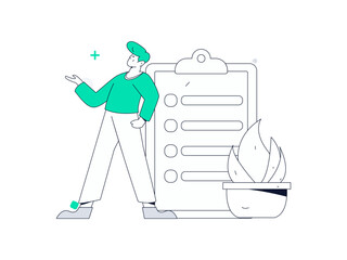 Notification announcement vector creative flat hand drawn illustration
