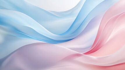 Abstract Pastel Fabric Waves Flowing Softly