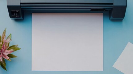 Blank Paper Ready for Printing on a Flatbed Scanner