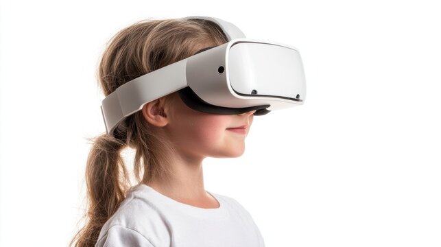 Young Girl Experiencing Virtual Reality