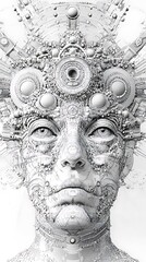 Universal Alignment Depicted Through Vibrant Tones and Sacred Imagery Illustration