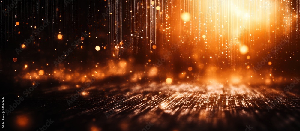 Poster abstract creative coding illustration with multi-layered exposure on a blurred metallic backdrop fea