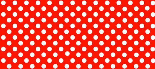Red seamless pattern with white polka dots © Lara
