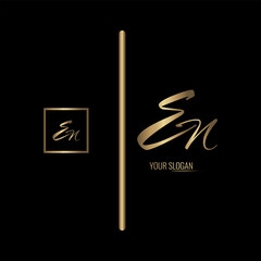 Luxury stylish EN letter vector logo design. Typography Stylish logo design.
