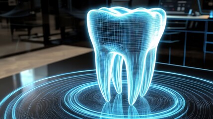 3d digital tooth model dental lab medical visualization modern technology close-up view