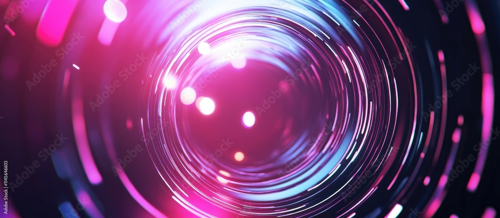 Poster vibrant circular light background with colorful bokeh effect in a dynamic and abstract design for cr