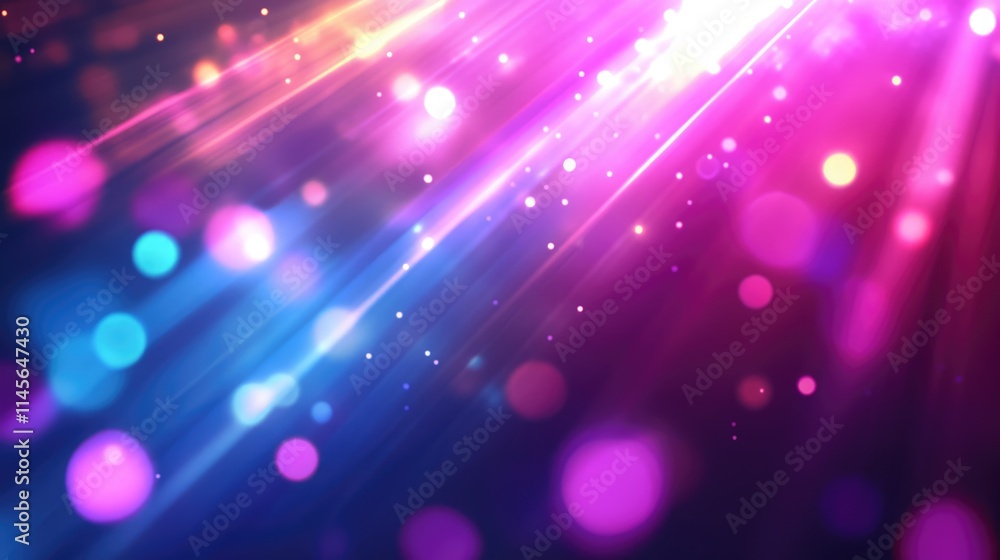 Aufkleber vibrant abstract background with blurred concert lights and laser rays creating a dynamic illuminati