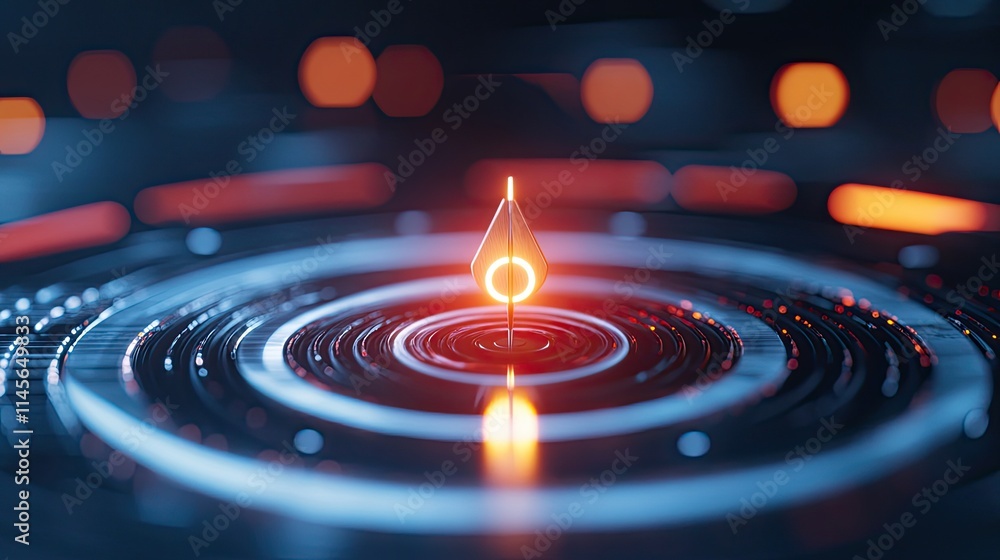 Poster abstract design with ink drop and ripples effect