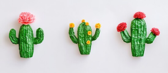DIY Colorful Cardboard Cactus PiÃ±atas for Kids Creative Craft Project Step by Step Guide on Making Festive Decorations and Gifts