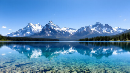 Naklejka premium lake in the mountains
