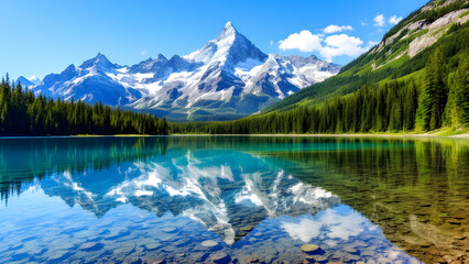 lake in the mountains