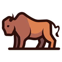 animal bison illustration