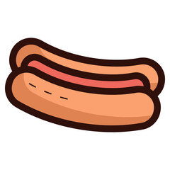 hotdog food illustration