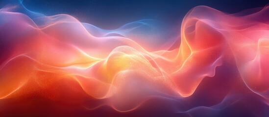 Obraz premium Colorful abstract wave background celebrating the vibrancy and warmth of the New Year in luminous hues of light and energy.