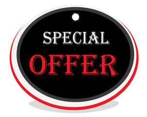 sale tag, Discount tag, special offer, black background , PNG
