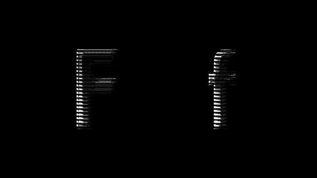Spooky Matrix Letter F Animation