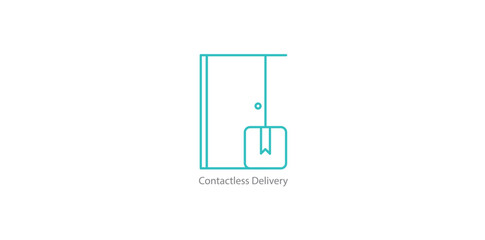Contactless Delivery Service Vector Icon