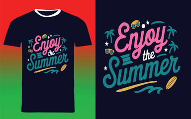 summer typography t shirt design 