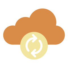 Cloud Synchronization Icon for Data Management