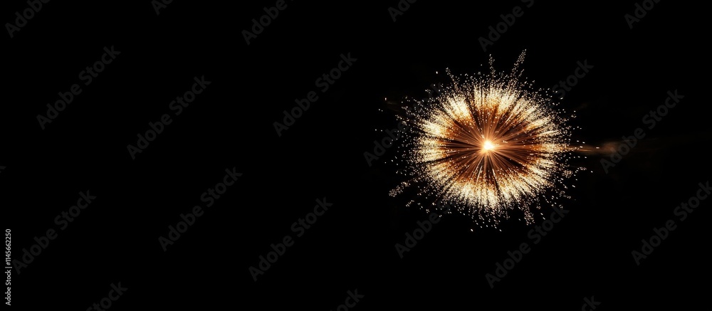 Poster vibrant fireworks display illuminating the night sky with a dark background creating a perfect canva