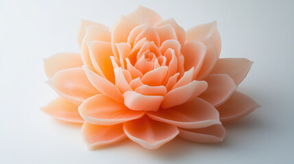 delicate peach colored flower with intricate petals, showcasing beauty and elegance