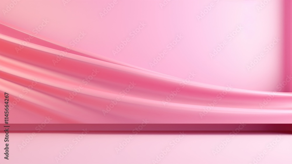 Poster elegant soft pink background with flowing fabric creating a tranquil and dreamy ambiance for design 