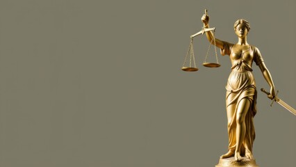 Obraz premium Legal and law concept statue of Lady Justice with scales of justice
