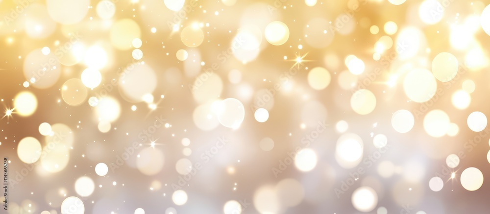 Aufkleber glittering golden bokeh lights in a soft abstract background for elegant designs and festive themes