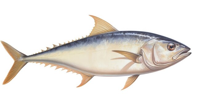 Mediterranean amberjack seriola dumerili illustration depicting marine biodiversity and aquatic life in coastal ecosystems.