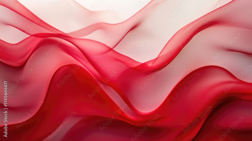 Aufkleber abstract flowing red smoke background with soft waves and translucent layers for creative design pro