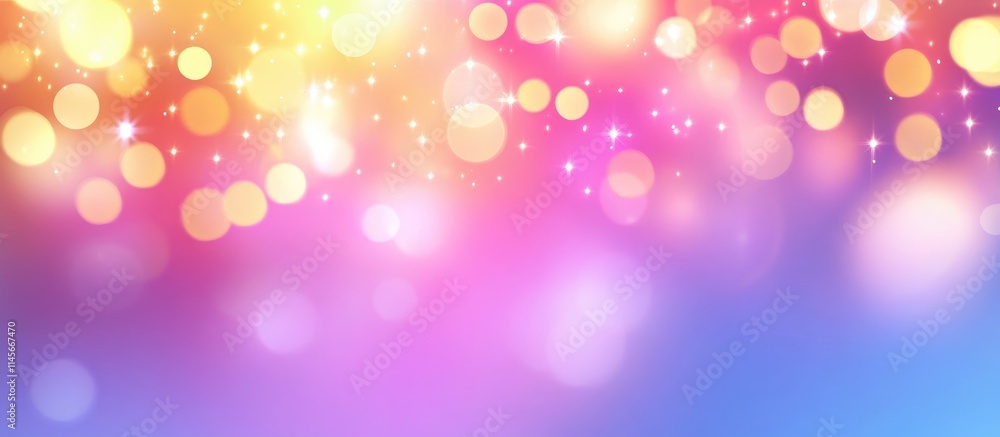 Aufkleber colorful bokeh background with blurred lights in vibrant hues creating a dreamy and festive atmosphe