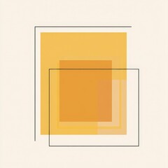 Abstract Golden Rectangle Minimalist Art Print - Calm